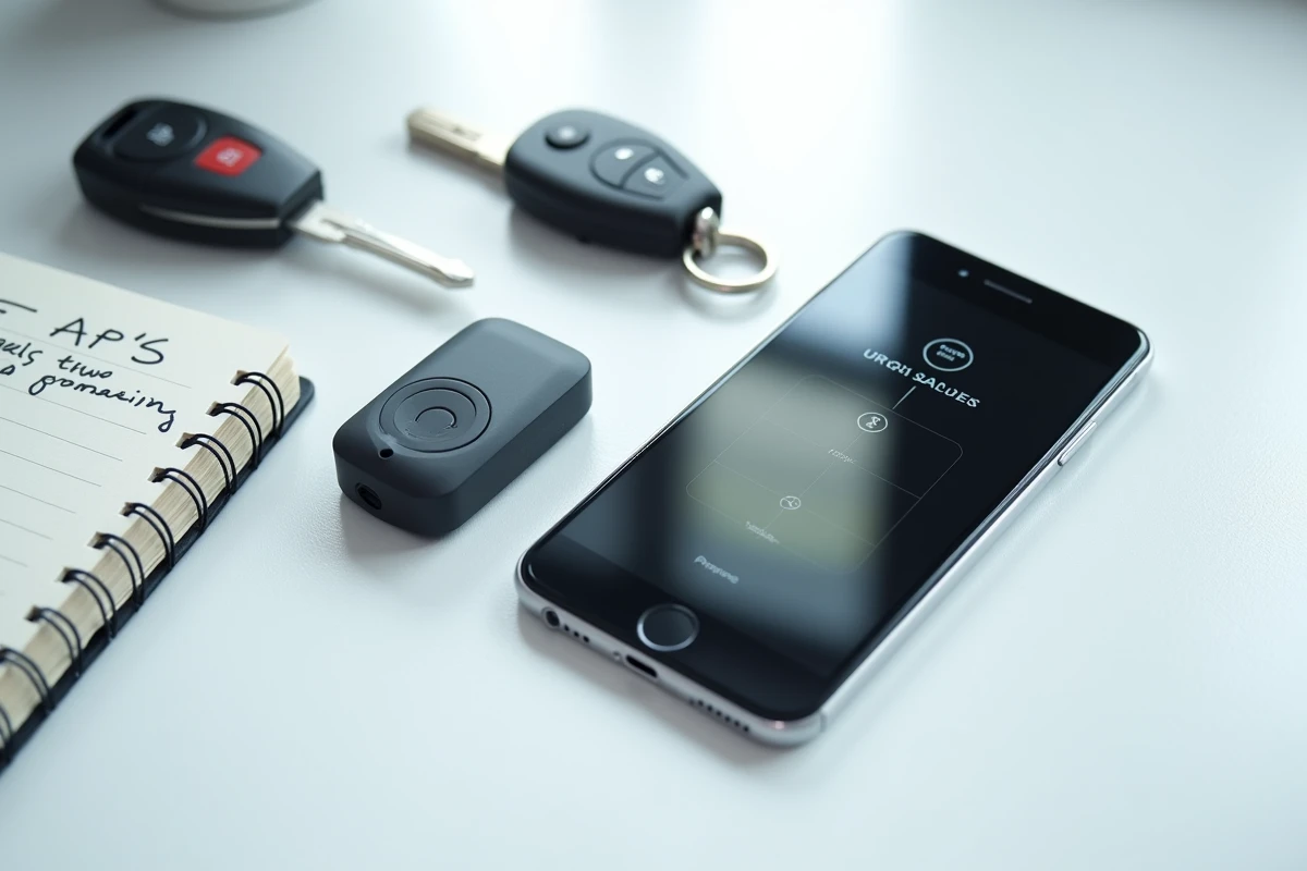 Comparaison à plat entre un détecteur de trackers physique et une application smartphone pour détecter les balises GPS