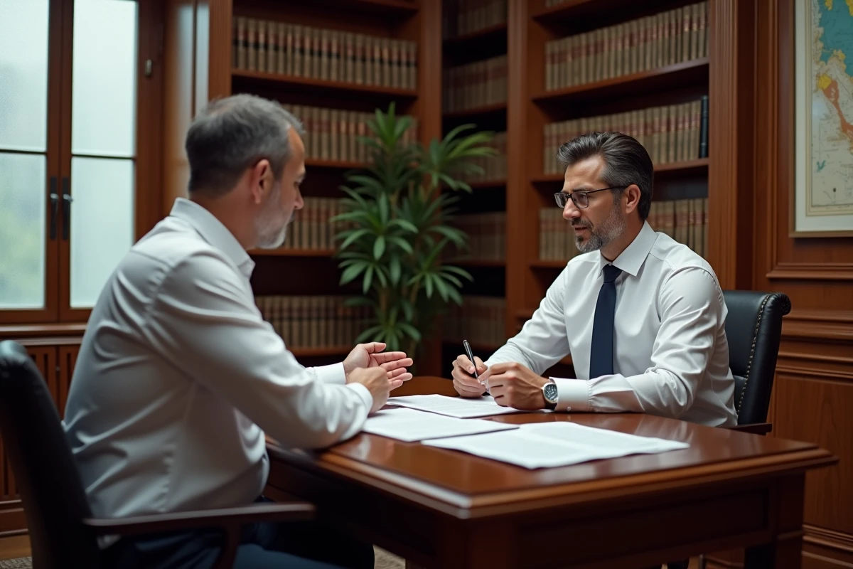Consultation juridique entre un client et un avocat italien pour contester une amende en Italie