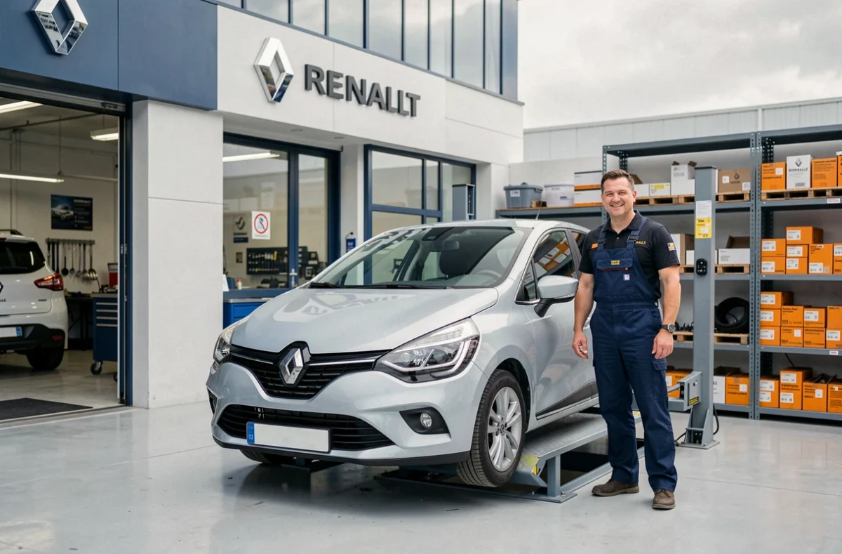Mécanicien agréé Renault au travail chez Fontblanche Automobiles à Vitrolles